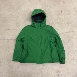 Lands' End Green Hooded The Squall Winter Jacket, Fleece Lined, Size XS